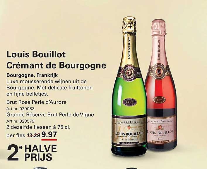Louis Bouillot Crémant de Bourgogne 2e halve prijs
