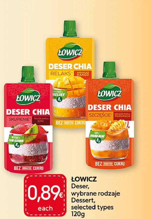 LOWICZ Deser, wybrane rodzaje Dessert, selected types 120g