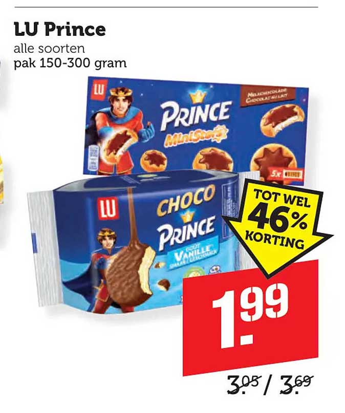 LU Prince alle soorten pak 150-300 gram