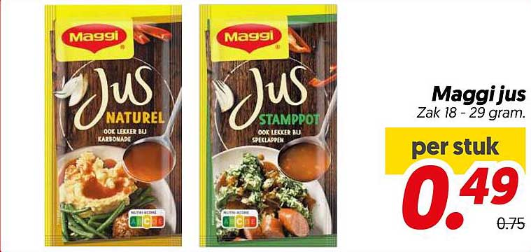 Maggi jus Zak 18 - 29 gram. per stuk
