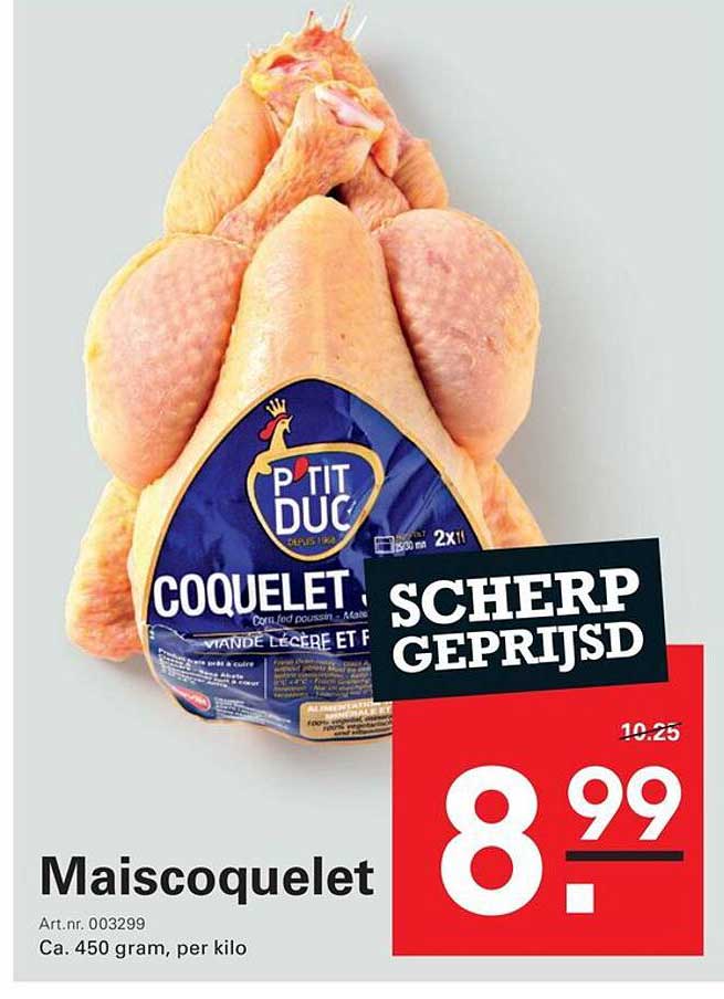 Maiscoquelet SCHERP GEPRIJSD