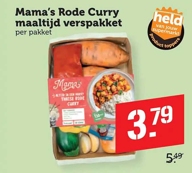 Mama’s Rode Curry maaltijd verspakket per pakket