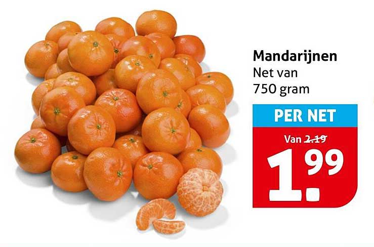 Mandarijnen Net van 750 gram PER NET