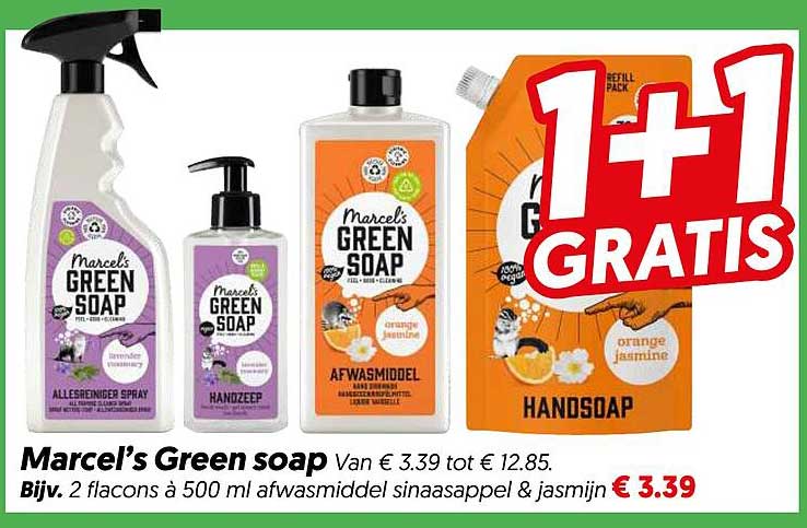 Marcel’s Green soap 1+1 gratis