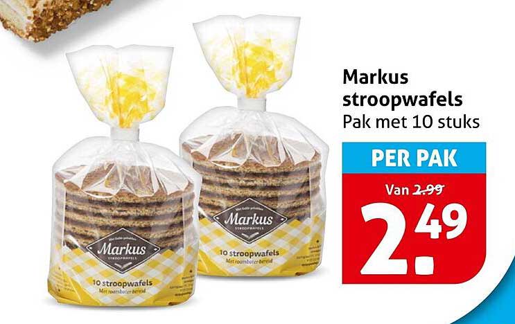 Markus stroopwafels Pak met 10 stuks PER PAK