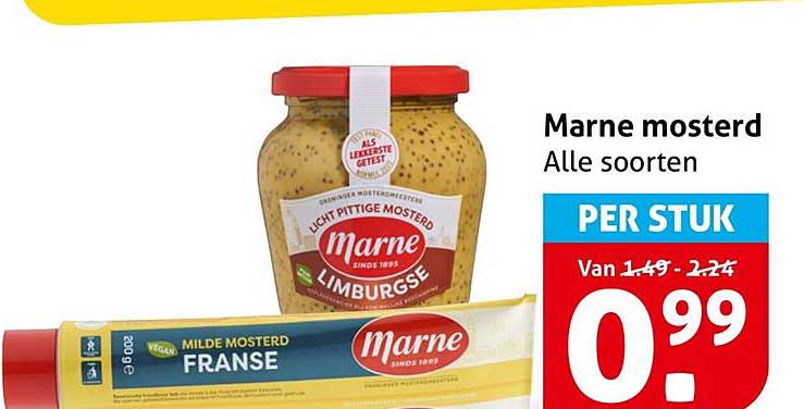 Marne mosterd Alle soorten PER STUK