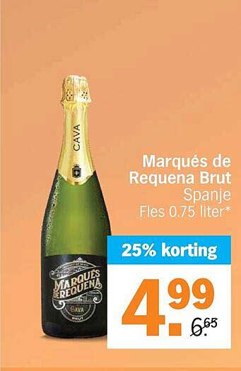 Marqués de Requena Brut Spanje Fles 0.75 liter* 25% korting
