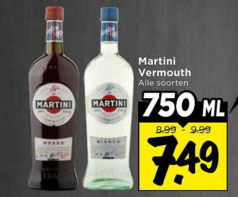 Martini Vermouth Alle soorten 750 ML