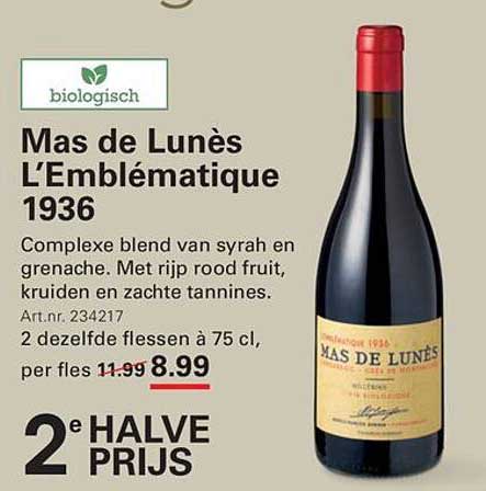 Mas de Lunès L'Emblématique 1936 2e halve prijs