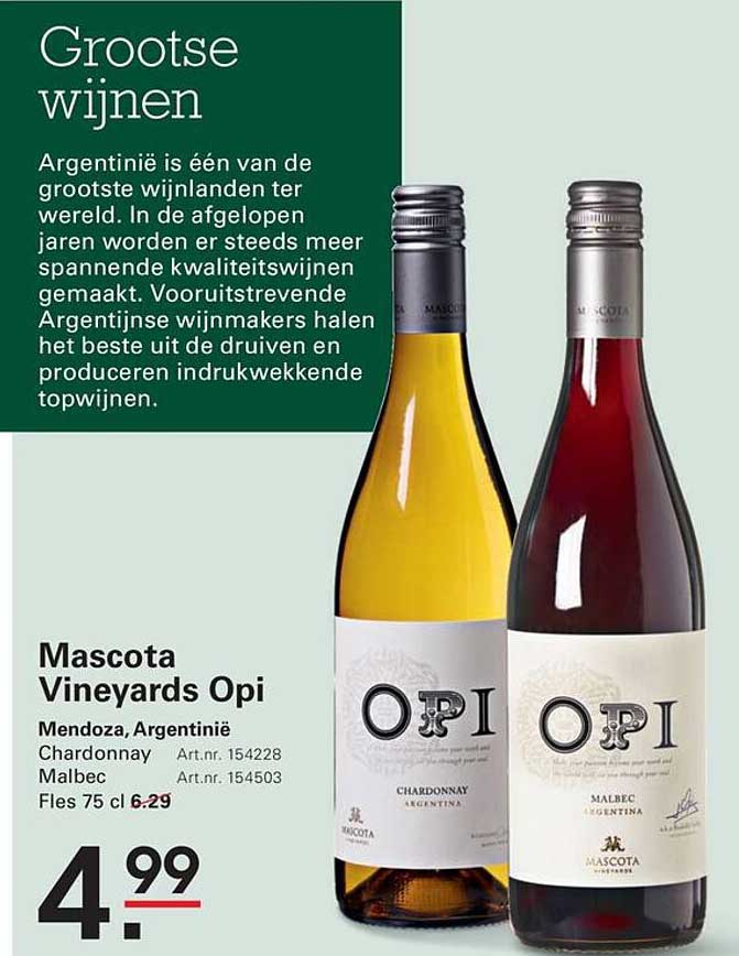 Mascota Vineyards Opi