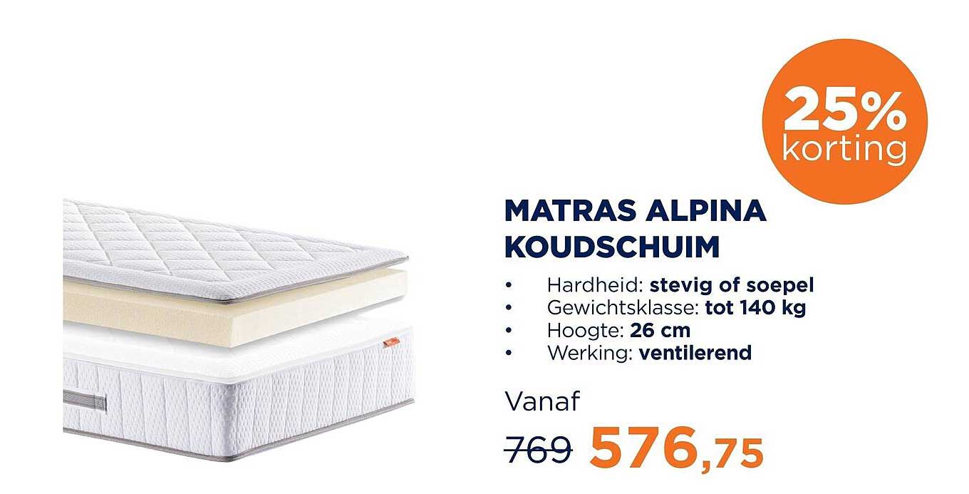 MATRAS ALPINA KOUDSCHUIM 25% korting