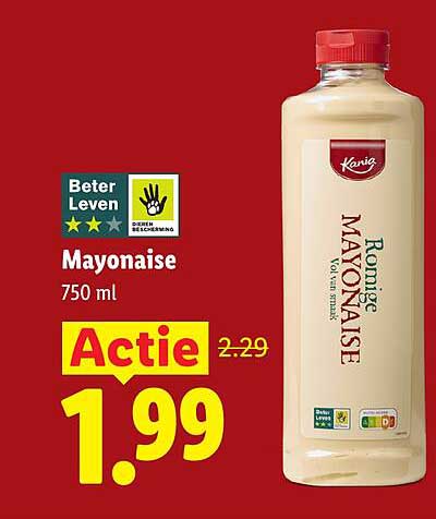 Mayonaise 750 ml Actie
