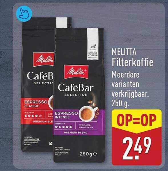MELITTA Filterkoffie Meerdere varianten verkrijgbaar. 250 g. OP=OP