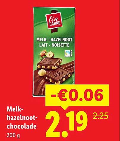 Melk-hazelnoot-chocolade 200 g