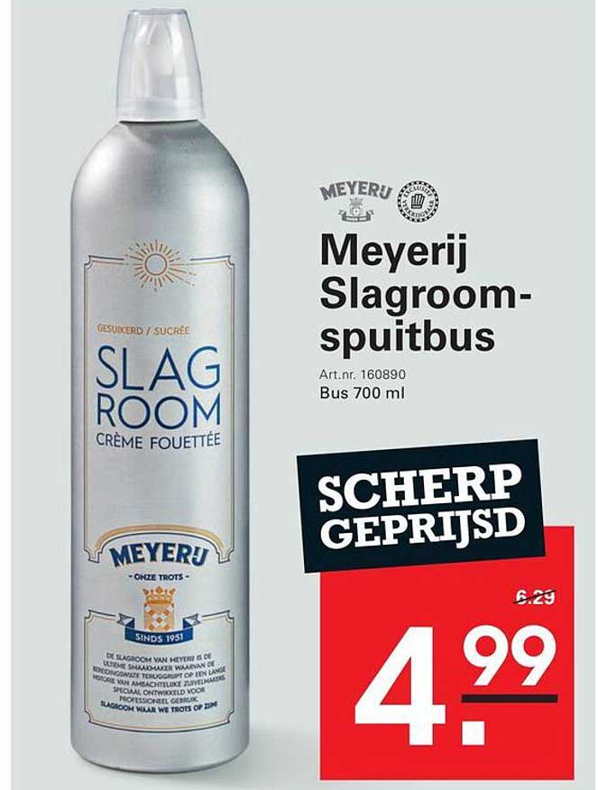 Meyeri Slagroomspuitbus Scherp geprijsd