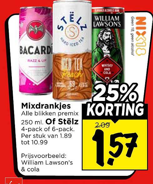 Mixdrankjes 25% KORTING