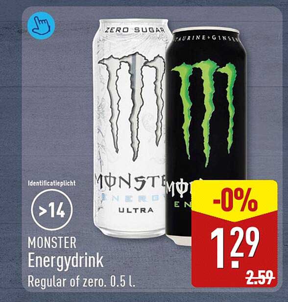 MONSTER Energydrink Regular of zero. 0.5 l.