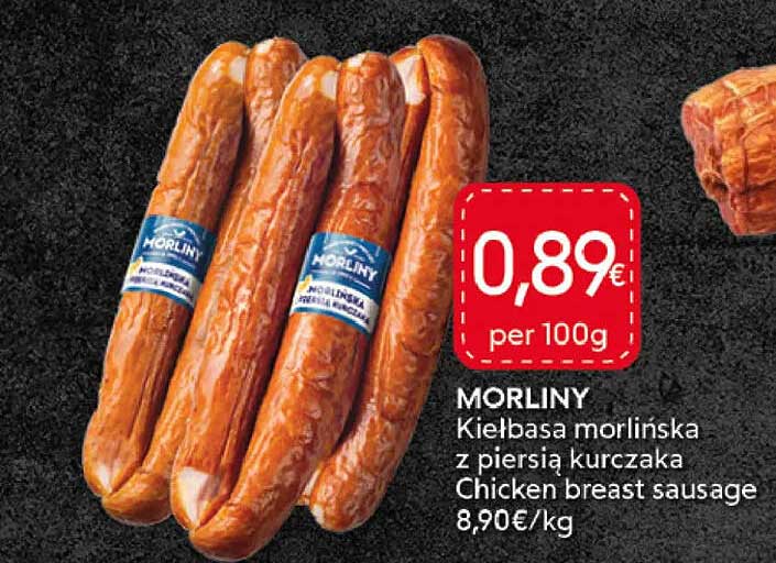 MORLINY Kielbasa morlinska z piersią kurczaka Chicken breast sausage