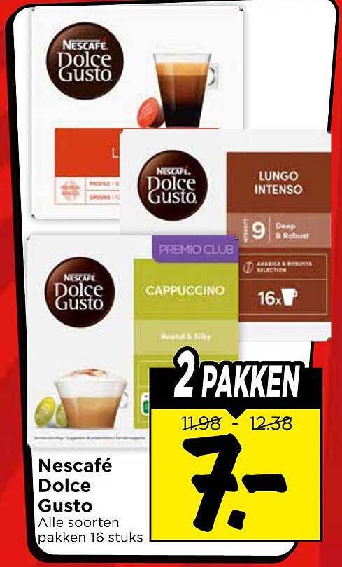 Nescafé Dolce Gusto Alle soorten pakken 16 stuks 2 pakken