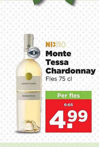 NIX18 Monte Tessa Chardonnay Fles 75 cl Per fles