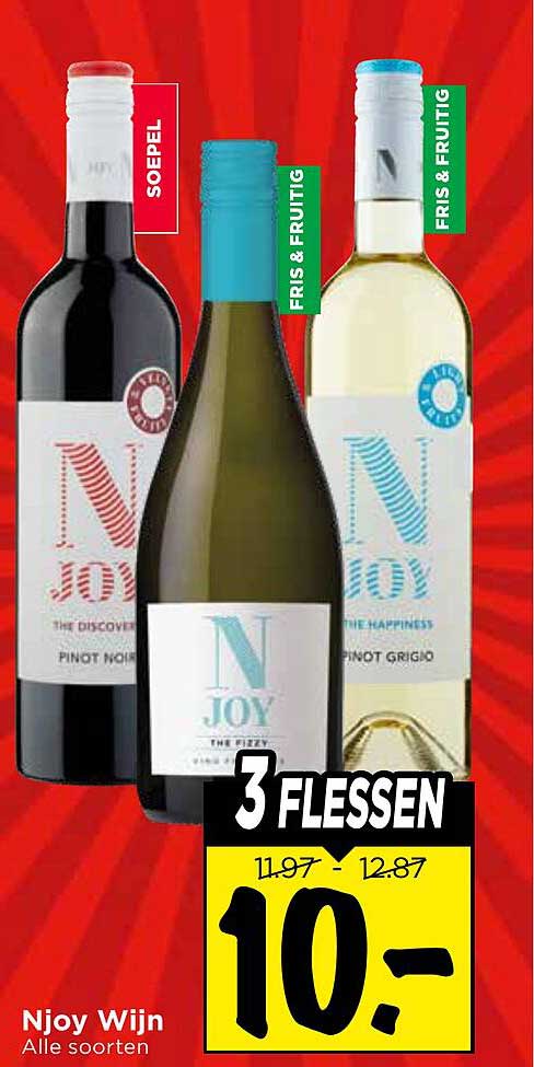 Njoy Wijn Alle soorten 3 flessen