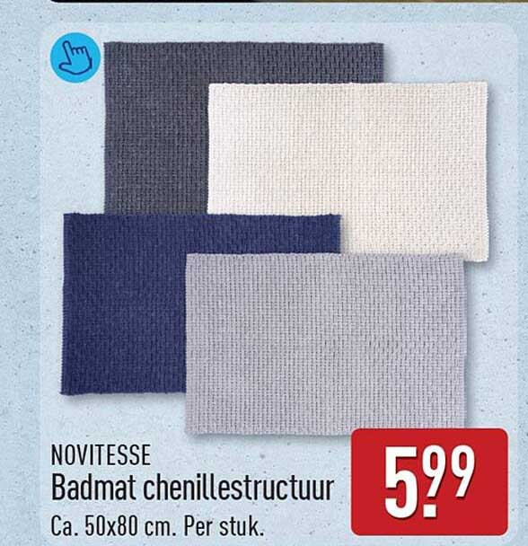 NOVITESSE Badmat chenillestructuur