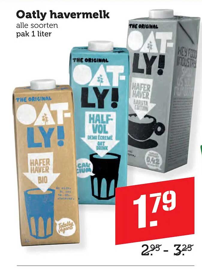 Oatly havermelk alle soorten pak 1 liter