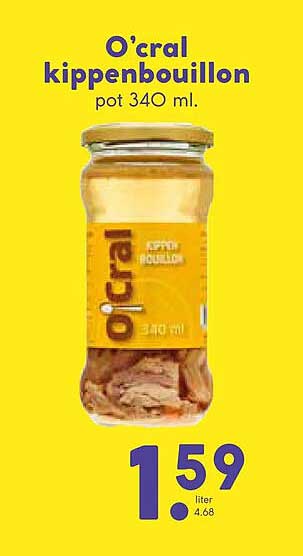 O’cral kippenbouillon pot 340 ml.