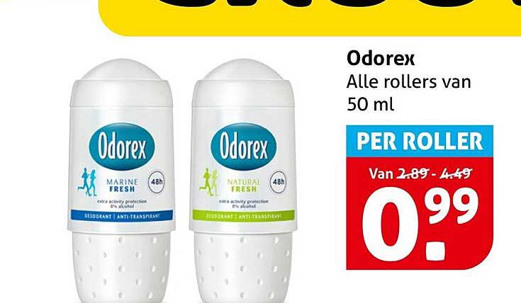 Odorex Alle rollers van 50 ml PER ROLLER