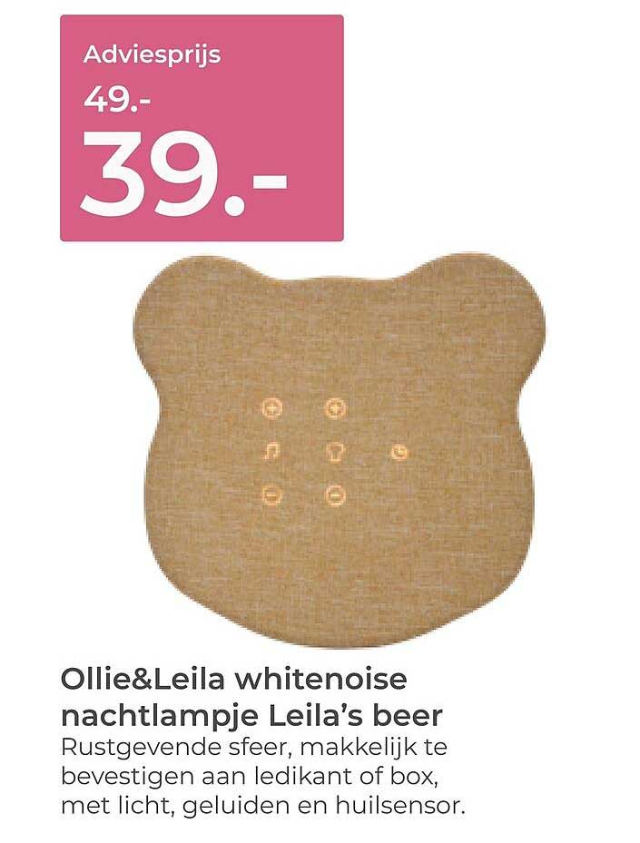 Ollie&Leila whitenoise nachtlampje Leila’s beer