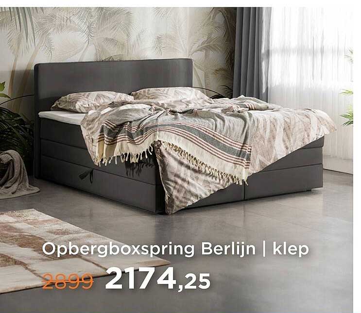 Opbergboxspring Berlijn | klep