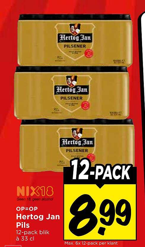 OP=OP Hertog Jan Pils 12-pack blik à 33 cl