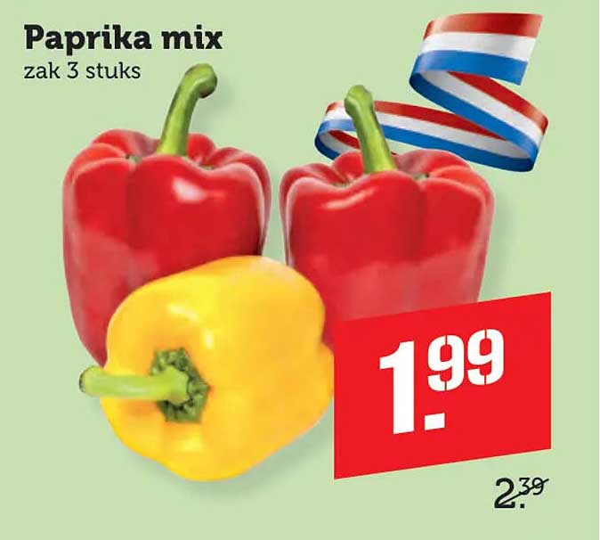Paprika mix zak 3 stuks