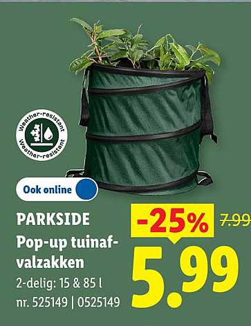 PARKSIDE Pop-up tuinafvalzakken -25%