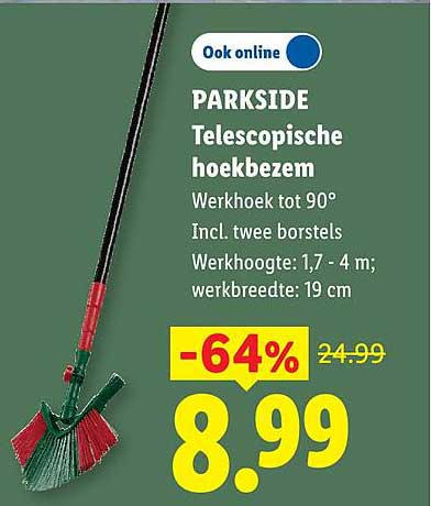 PARKSIDE Telescopische hoekbezem