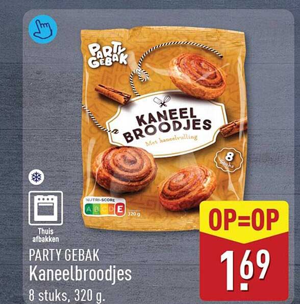 PARTY GEBAK Kaneelbroodjes 8 stuks, 320 g. OP=OP
