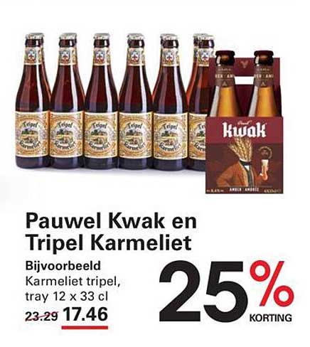 Pauwel Kwak en Tripel Karmeliet 25% korting