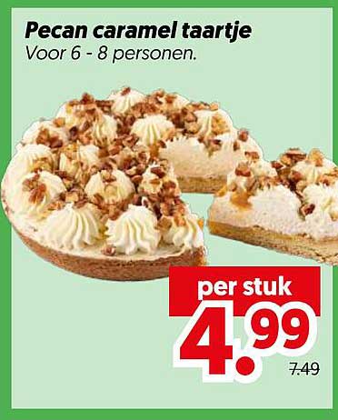 Pecan caramel taartje Voor 6 - 8 personen.