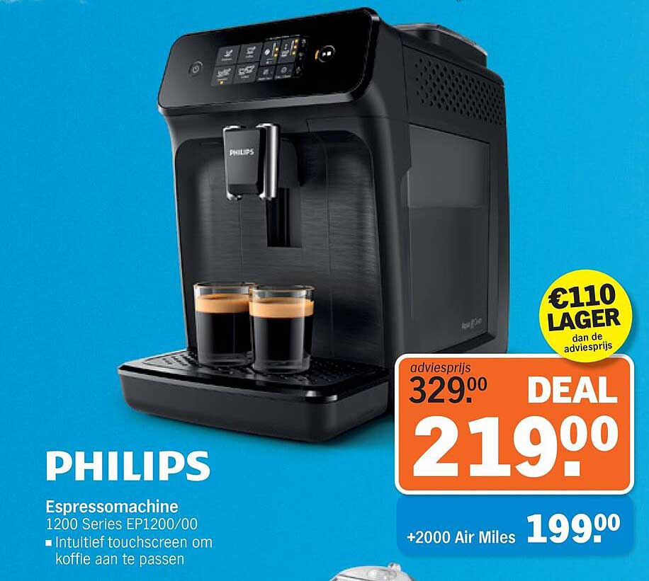 PHILIPS Espressomachine 1200 Series EP1200/00 DEAL