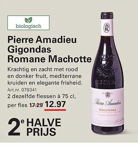 Pierre Amadieu Gigondas Romane Machotte 2e halve prijs