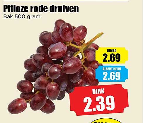 Pitloze rode druiven
