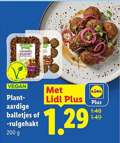 Plant-aardige balletjes of -rulgehakt 200 g