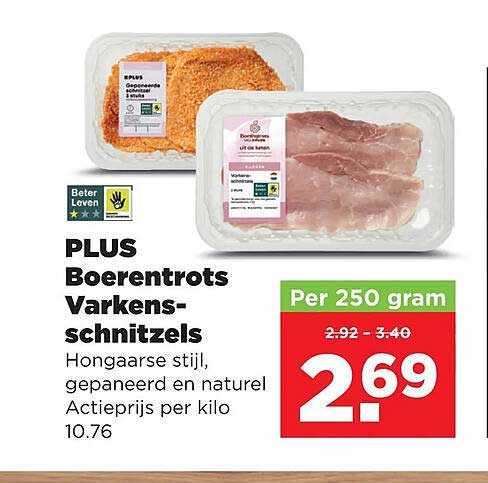 PLUS Boerentrots Varkens-schnitzels