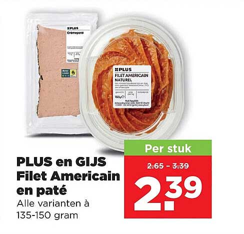 PLUS en GIJS Filet Americain en paté
