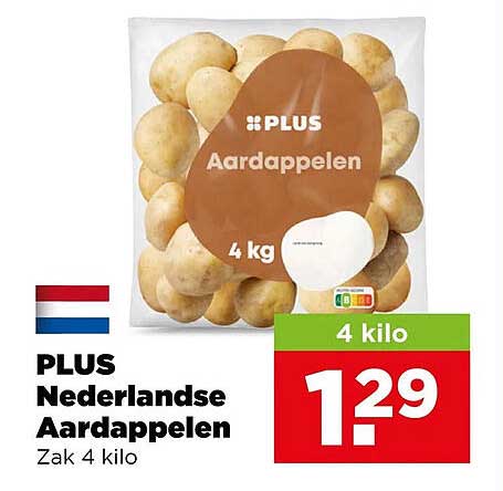 PLUS Nederlandse Aardappelen Zak 4 kilo
