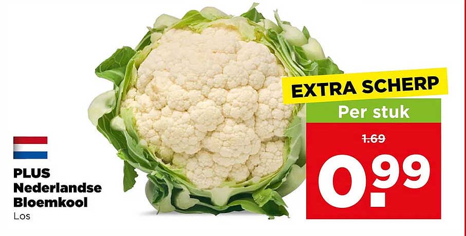 PLUS Nederlandse Bloemkool Los EXTRA SCHERP