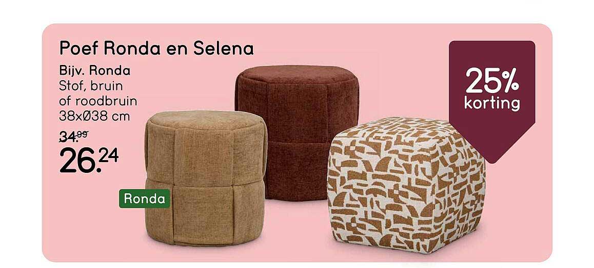 Poef Ronda en Selena
