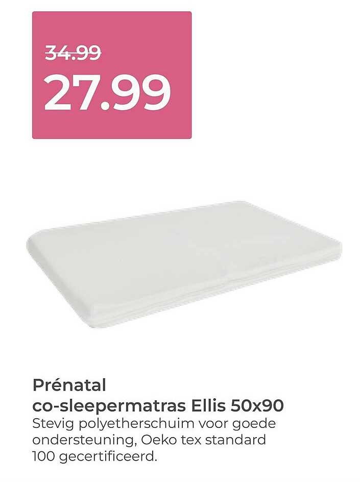 Prénatal co-sleepermatras Ellis 50x90