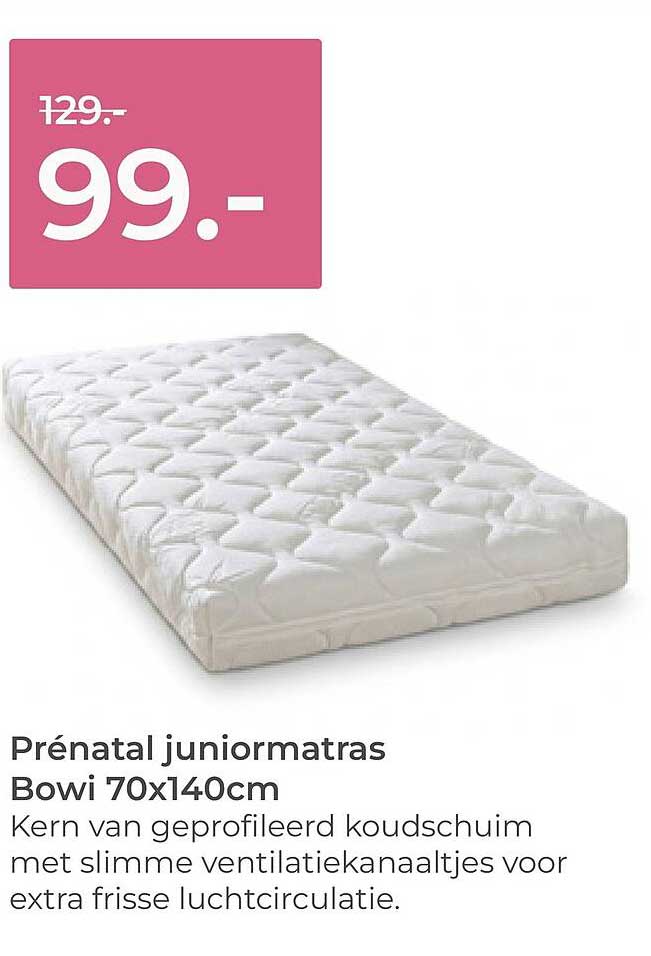 Prénatal juniormatras Bowie 70x140cm