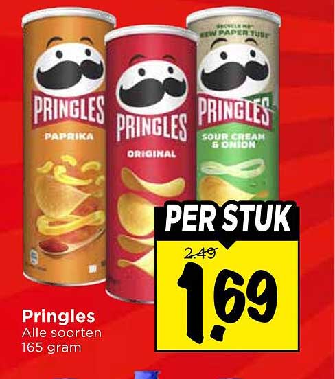Pringles Alle soorten 165 gram PER STUK